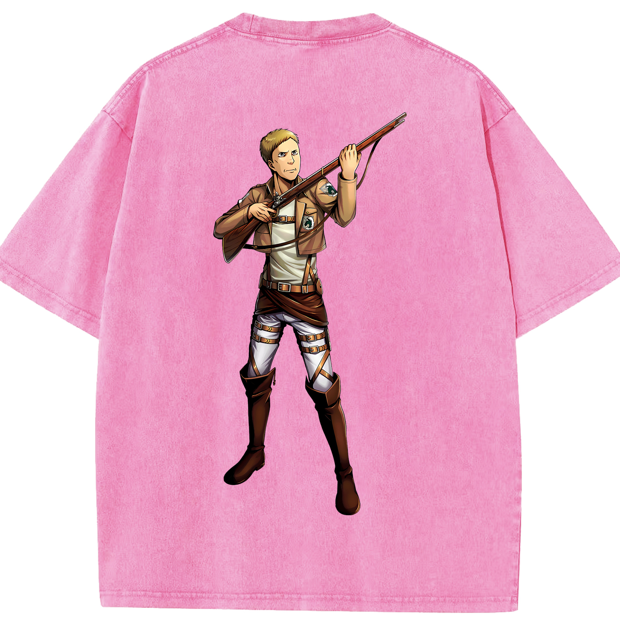 （画像用） 進撃の巨人 Attack on Titan 綿100% ヴィンテージ風 半袖Tシャツ（背面プリント）